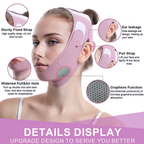 ROWMATE Graphene V-Line Chin Strap Mask for Double Chin Reduction