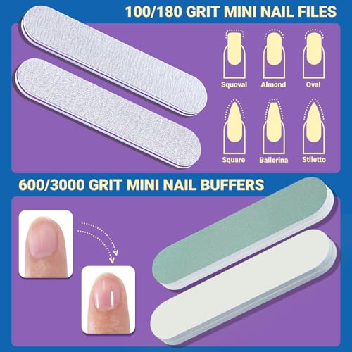 Pink & Purple 12-Piece Nail Polish Remover & Manicure Kit with Bowls & Tools