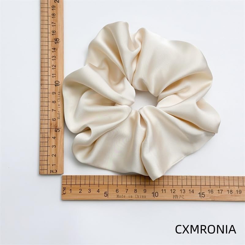 Extra Large Satin Scrunchies for Women - Jumbo Silk Hair Ties