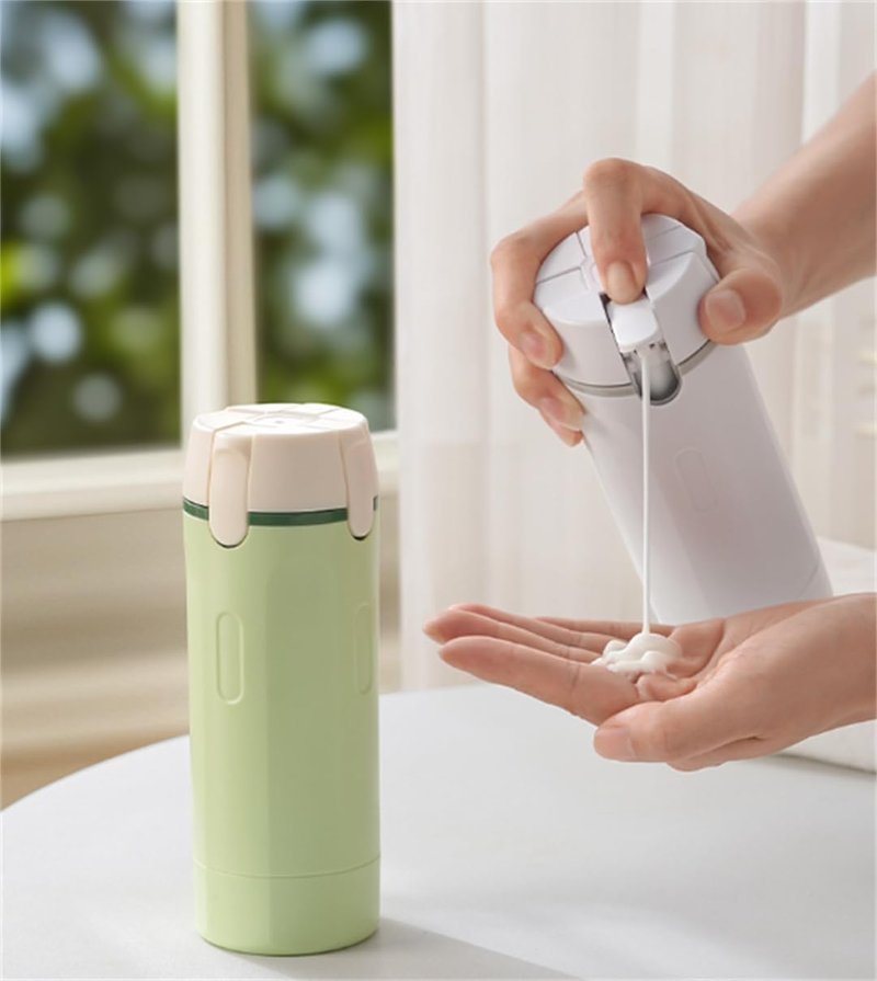 SWZEC Travel Bottle - 4-in-1 Versatile Design for On-the-Go | White