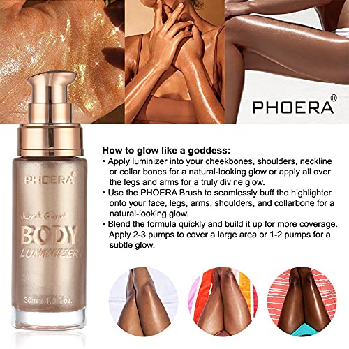 HuaQing 2 Pack Body Luminizer Set - Rose Gold & Glistering Bronze Waterproof Glow