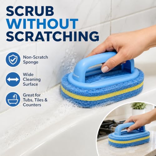 Koksi 4-Piece All-Purpose Deep Cleaning Brush Set with Ergonomic Handles