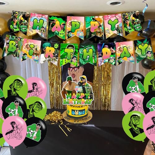Rapper Singer 𝓕𝓮𝓻𝔁𝔁𝓸 Birthday Party Supplies Set - Banner, Cake & Cupcake Toppers