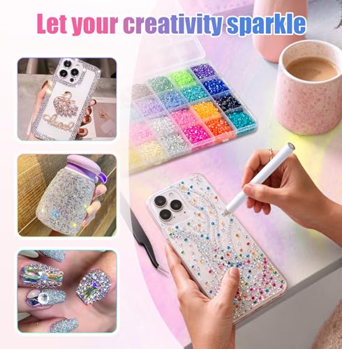 48,000 Pcs Multicolor 3mm Resin Rhinestones Kit for Nail Art & Crafts