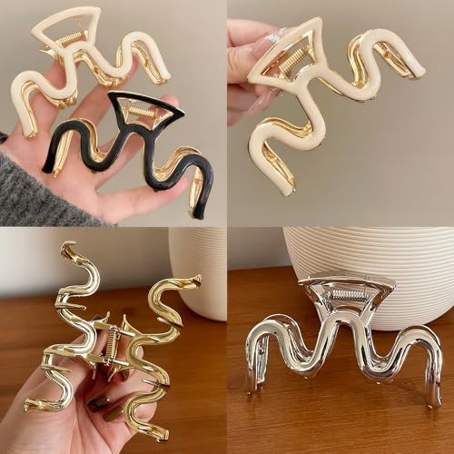 SINIDE Metal Claw Clips for Women - 3.5 Inch Strong Hold Hair Accessories