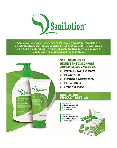 Sanilotion Hygienic Cleansing Lotion 100ml - No-Rinse Anal & Personal Hygiene