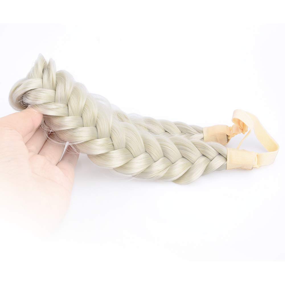 Messy Wide 2-Strand Synthetic Hair Braided Headband - Chocolate Toast | Stylish Hairpiece for Women & Girls
