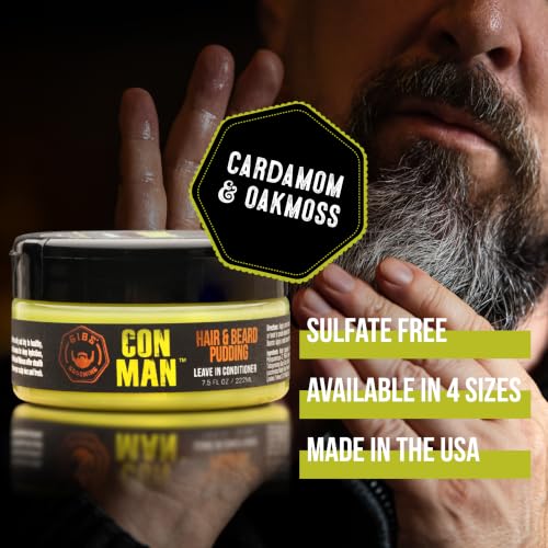 GIBS Con Man Hair & Beard Pudding – Moisturizing Leave-In Conditioner