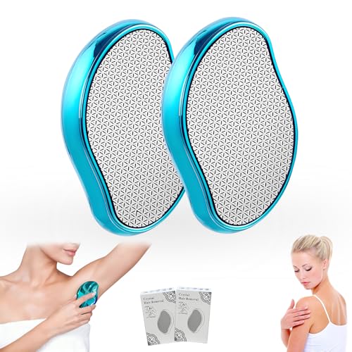 Yehenarn Crystal Hair Remover - Nano Patterned Glass (Blue) for Soft Skin