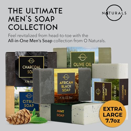 O Naturals Citrus Men's Soap Bar - Exfoliating & Moisturizing, 7.76 oz