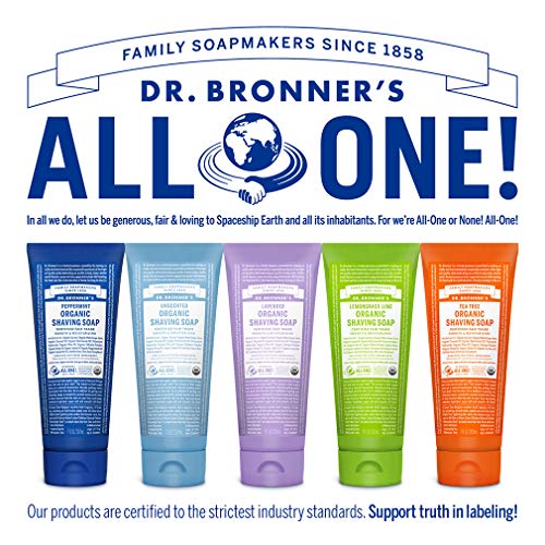 Dr. Bronner's Organic Lavender Shaving Soap – 7oz Moisturizing Formula