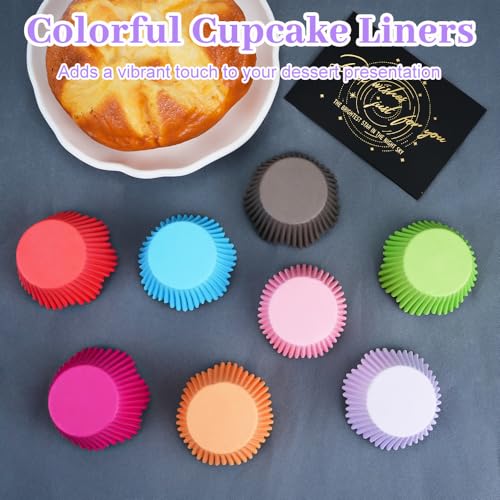 600 Pcs Floral Cupcake Liners - Flower-Shaped Baking Cups