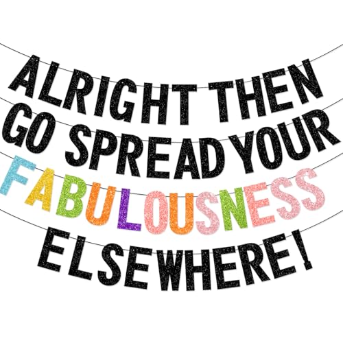 Pre-Assembled Glitter Farewell Banner for Coworker Going Away Party