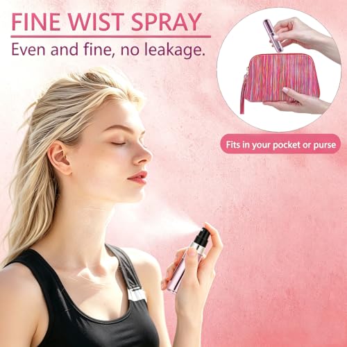 opasyo Refillable Perfume Atomizer - 5ml Leak-Proof Travel Spray Bottle Set