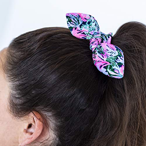Lilly Pulitzer Bow Detail Scrunchie - Bringing Mermaid Back Print
