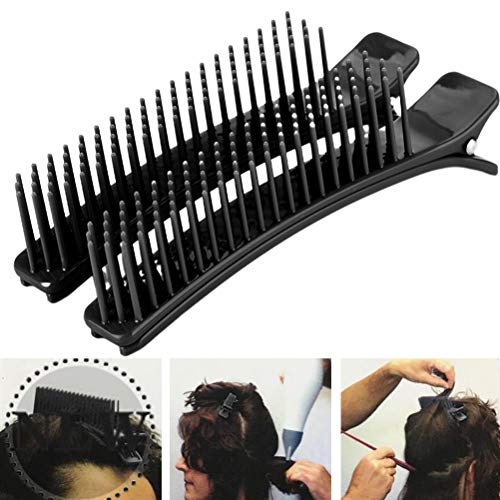 GOTOTOP 2PCS Black Hair Clip Comb Set Multifunctional Salon Styling Tool
