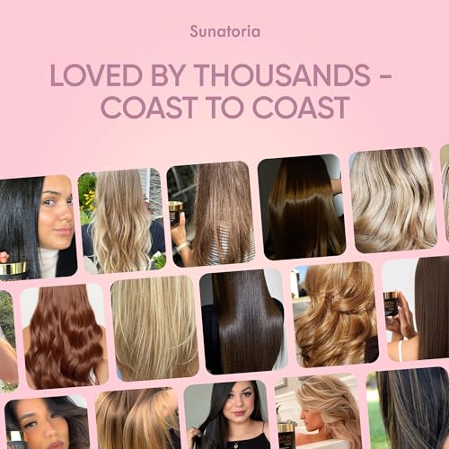 SUNATORIA Keratin Hair Mask - Deep Repair for Dry, Damaged Hair - Hydrolyzed Keratin, Hyaluronic Acid, Argan Oil and Collagen - Sulfate-Free, Paraben-Free| 8.5 fl oz