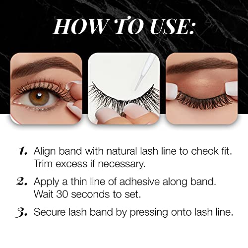 Ardell Faux Mink Lashes 815 - Natural Look, Reusable 4 Pairs