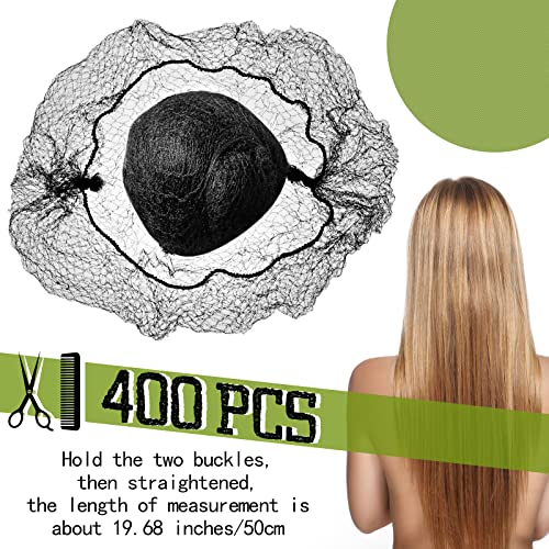 Jexine 400 Pcs Disposable Hair Nets for Women - Black