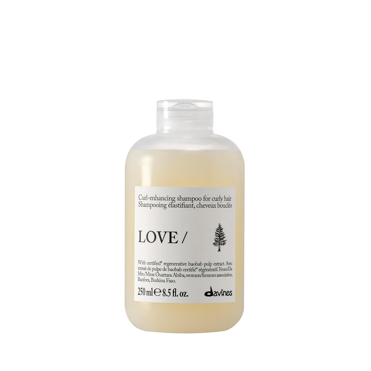 Davines LOVE Curl Shampoo - Creamy Taming Cleanser for Wavy & Curly Hair | Hydrating Baobab Pulp Formula