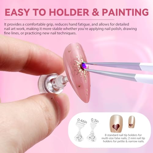 Nail Stand Kit with Strong Magnetic Holder & 200 Adhesive Tabs