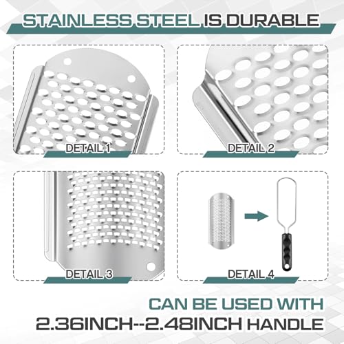 Moxweyeni 8 Pack Foot File Replacement Blades Stainless Steel for Pedicure | Silver
