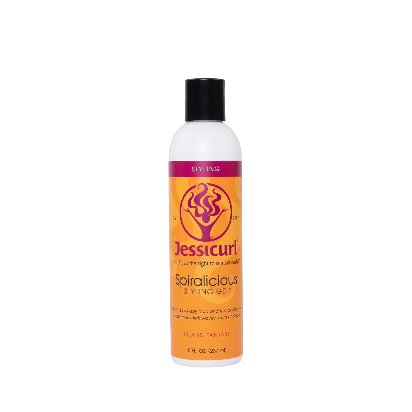 Jessicurl Spiralicious Gel - Curl Defining & Frizz Control | Island Fantasy, 32 Fl Oz