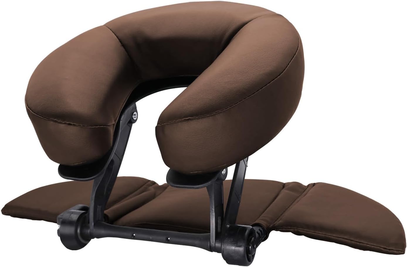 Face Down Tabletop Massage Kit - Adjustable Headrest Pillow in Dark Brown