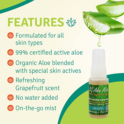 Aloe Life SG Aloe Mist Gel - Topical Skin & Hair Conditioner, 4 oz