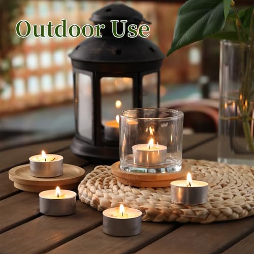 16 Pcs Citronella Scented Tealight Candles with Dried Lemongrass