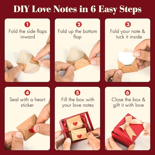 STOFINITY 60 Mini Love Notes with Envelopes for Couples