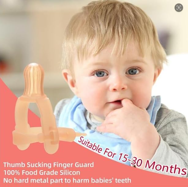 Thumb Sucking Stop for Kids | Adjustable Silicone Thumb Guard Treatment Kit - Fits 0.5-0.7" Thumbs, 1.6-1.95" Wrists