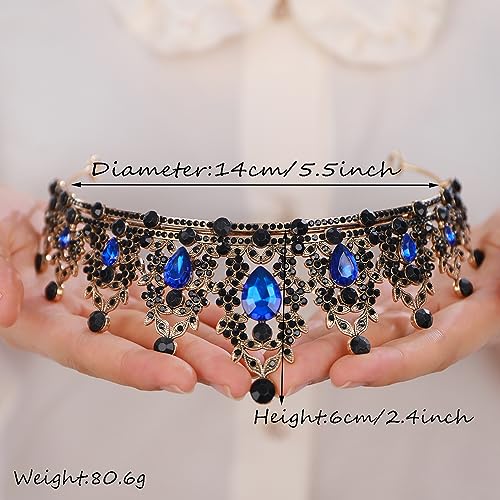 Baroque Queen Crystal Rhinestone Headband - Vintage Gothic Hairpiece