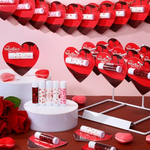 Siifert Classic Love 30 Pack Valentine Lip Balms - Heart-Shaped Lip Care Gifts
