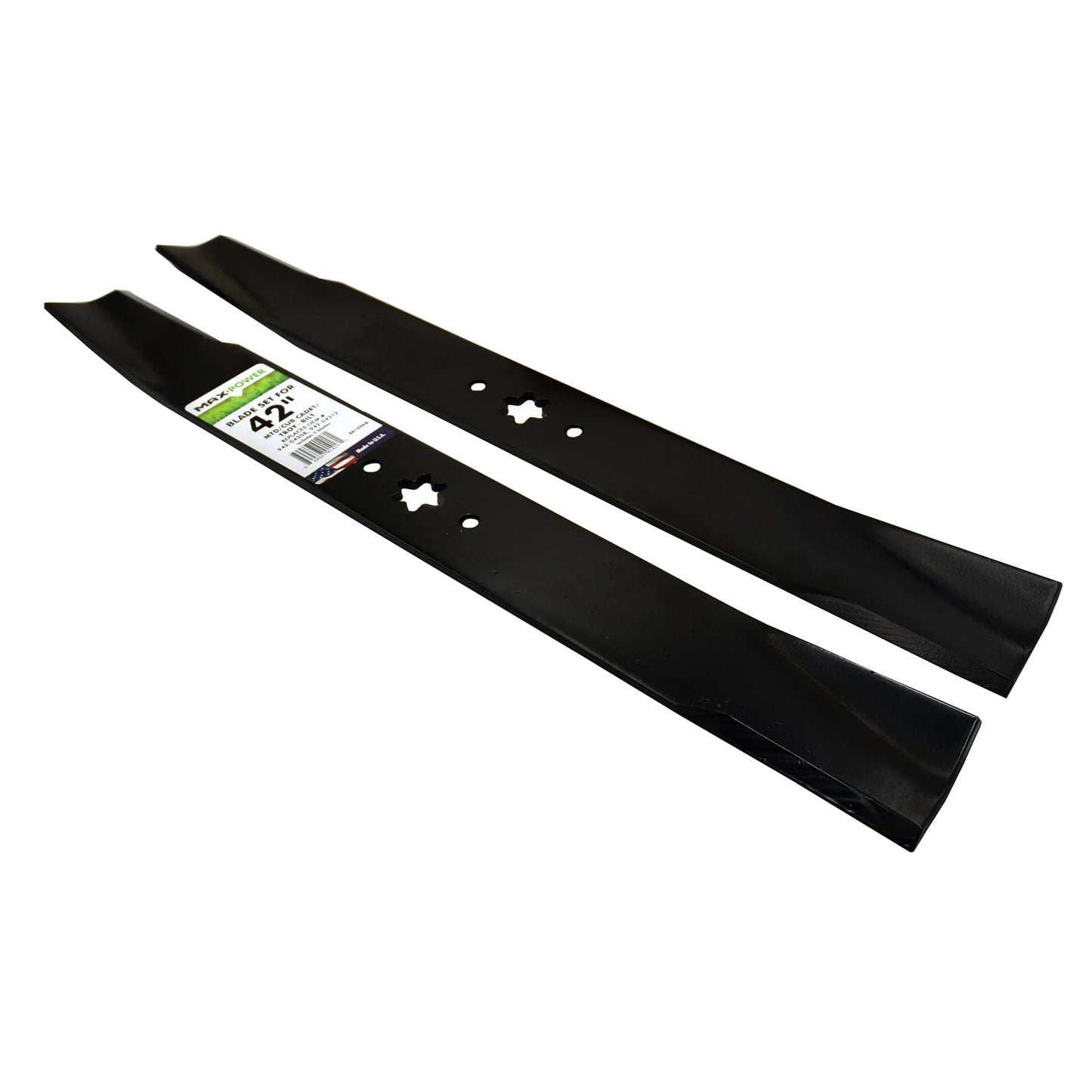 Maxpower 561556B Blade Set for 42" Cut MTD, Cub Cadet, Troy-Bilt Replaces OEM No. 742-04308, 742-04312, 942-04308, 942-04312