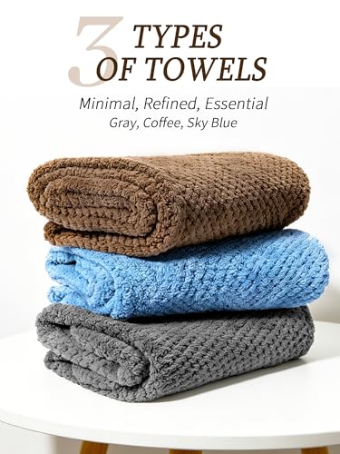 3 Pack Microfiber Hair Towel Wraps for Women - Quick Dry & Anti-Frizz