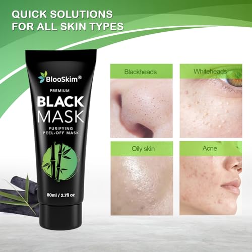 Blooskim Charcoal Peel-Off Mask for Oily Skin - 2.8 fl oz