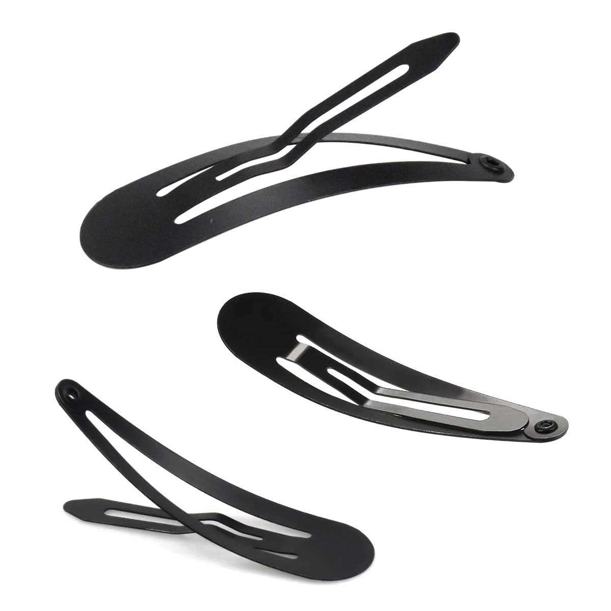 50Pack Black 2 Inch Women Metal Snap Hair Clips Accessories No Slip Hair Barrettes Women Hair Accessories for Fine Thick Curly Hair