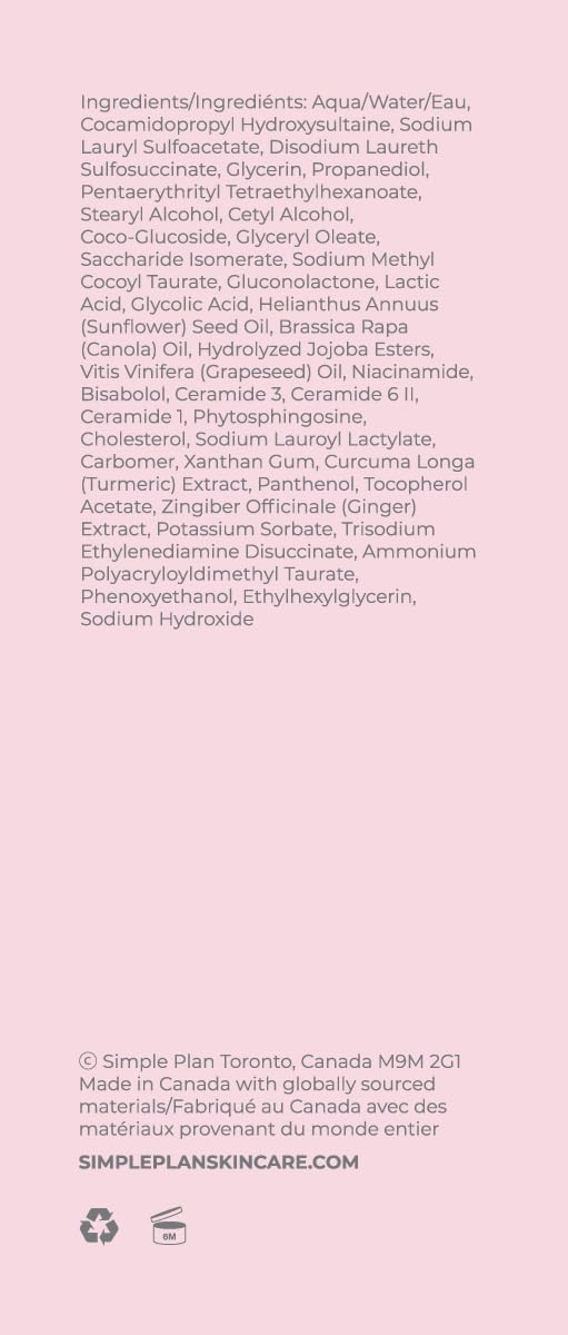 SIMPLE PLAN Hydrating Milky Facial Cleanser – Gentle Moisturizing Face Wash for Sensitive & Dry Skin, Fragrance-Free Cleansing Milk for Women & Men – 200 ML