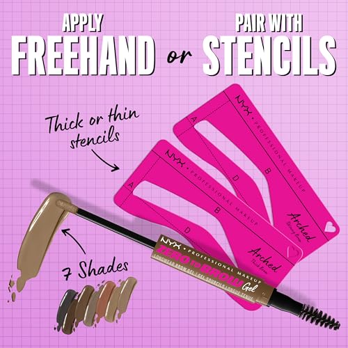 NYX Professional Makeup Zero to Brow Longwear Eyebrow Gel Taupe Pack of 2 - Waterproof & Transfer-Resistant