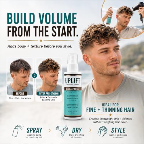 Uplift Sea Salt Hair Spray for Volume & Texture - Light Hold 5.5 oz