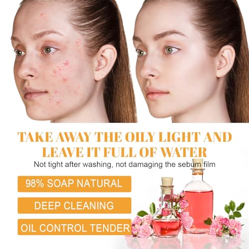 HOYGI Turmeric Face Wash with Brush - 1 Pack, Foaming Facial Cleanser for All Skin Types, 3.38 Fl Oz