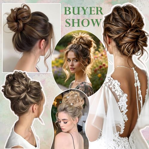 S-noilite Messy Bun Hairpiece for Women 4P27 / S Real Human Hair Natural Style