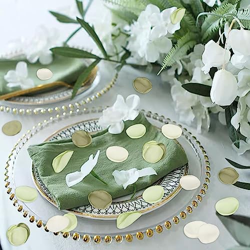 300Pcs Green Silk Rose Petals for Wedding Decor & Events