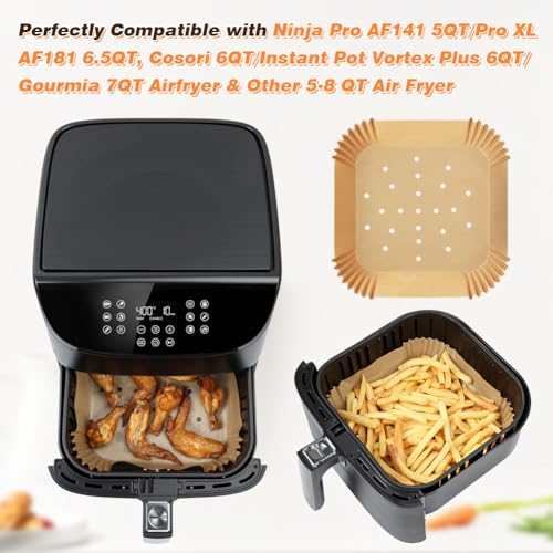 BYKITCHEN Perforated Disposable Air Fryer Liners for 5-8QT