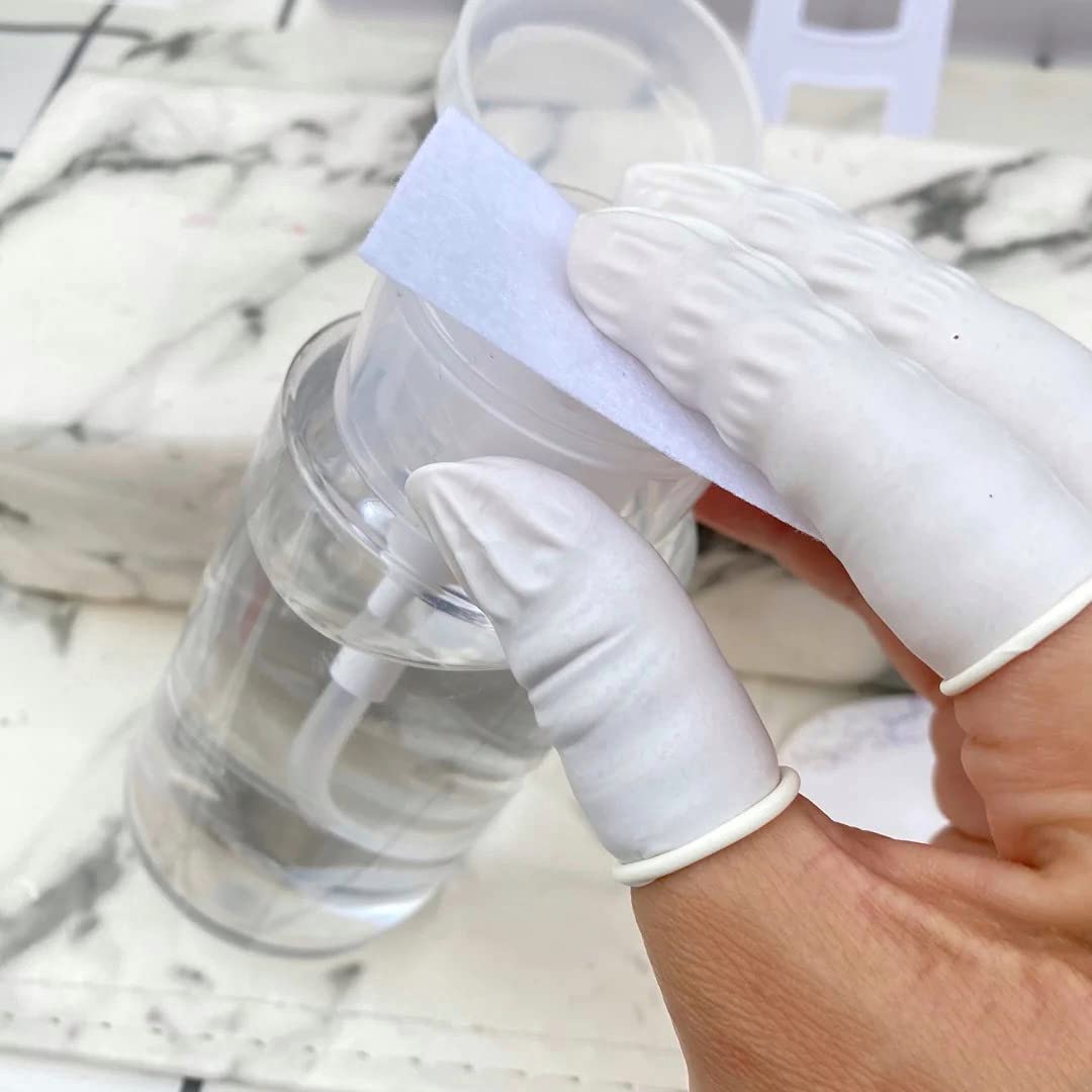 BTYMS 400 Count Latex Finger Cots Medium Fingertip Gloves Disposable Finger Rubber Tips Protector Anti-Static