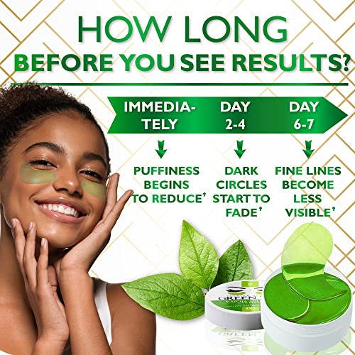 Lorelis Lab Green Tea Eye Patches - 60 Count for Puffy Eyes & Dark Circles
