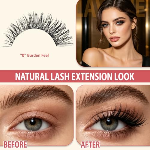 LAVONE Lash Clusters Kit - 280PCS Waterproof D Curl Lashes