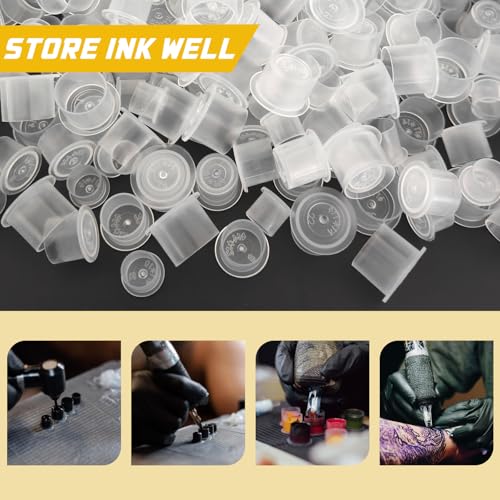 Narkysus 14mm Tattoo Ink Caps - 1000 Pcs Disposable Pigment Cups
