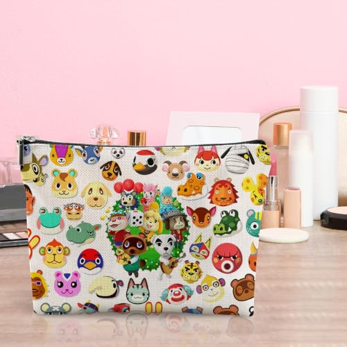 LONGXIN Animal Villager Makeup Bag - Large Capacity Cosmetic Organizer